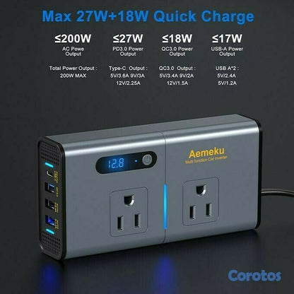 CONVERTIDOR DE ENERGÍA PORTÁTIL 300W