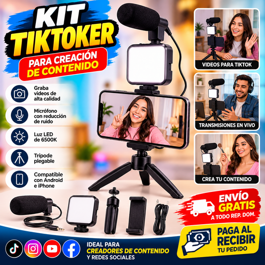 Kit TikToker para creación de contenido – Accesorios para grabar videos