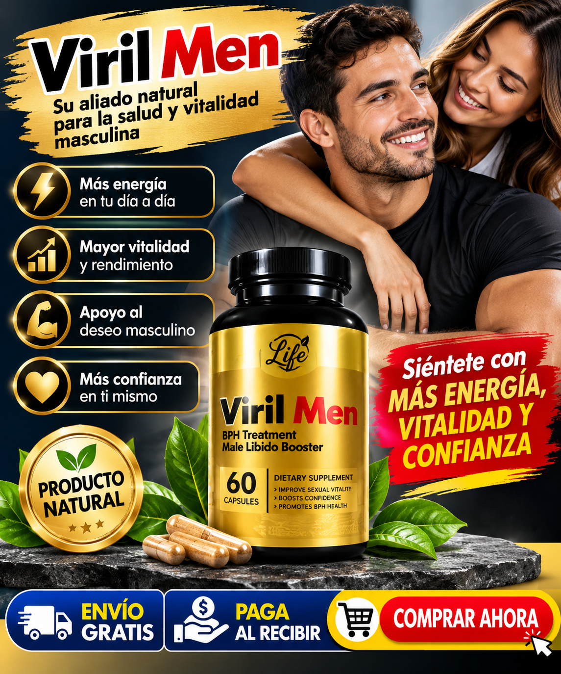 Viril Men – Vitalidad y Bienestar Masculino | 60 Cápsulas