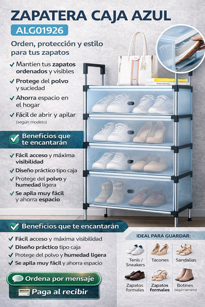 ZAPATERA CAJA AZUL / ALG01926