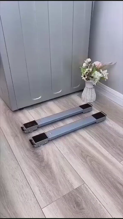 Base Ajustable Doble con Ruedas para Electrodomésticos