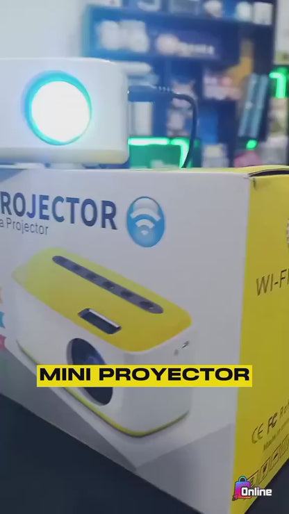 MINI PROYECTOR PORTATIL, PROYECTO VIA USB, MICROSD Y WIFI MD10437