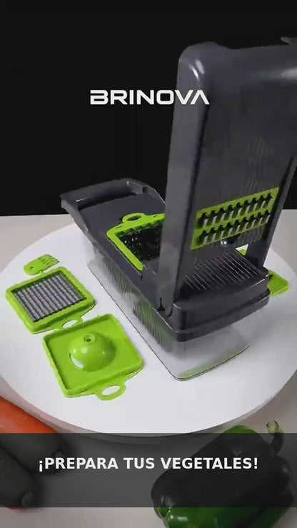 Cortador de vegetales multifuncional de 14 piezas – Cocina fácil y rápida